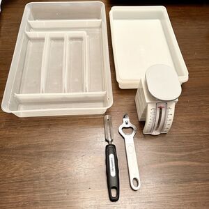 Lot 5 Kitchen Utensil Organizer Tray Rubbermaid 2944 Tupperware 794-2 Scale More